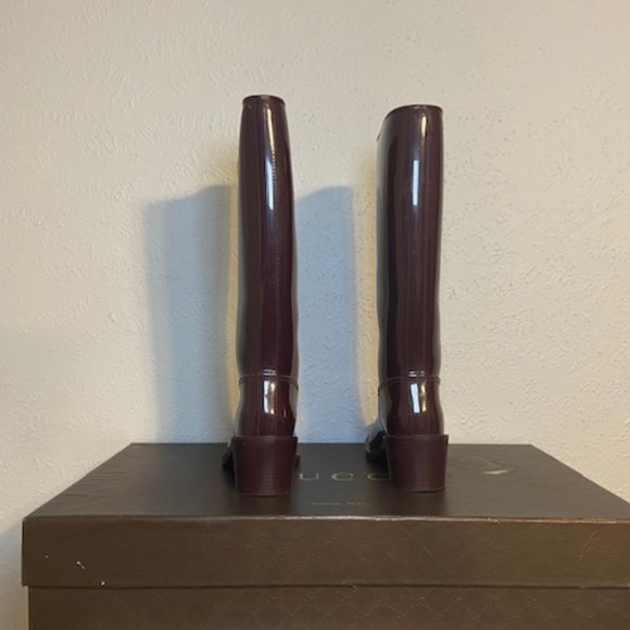 Women's Gucci "Devendra Rubber" low heel boot - Picture 5 of 7